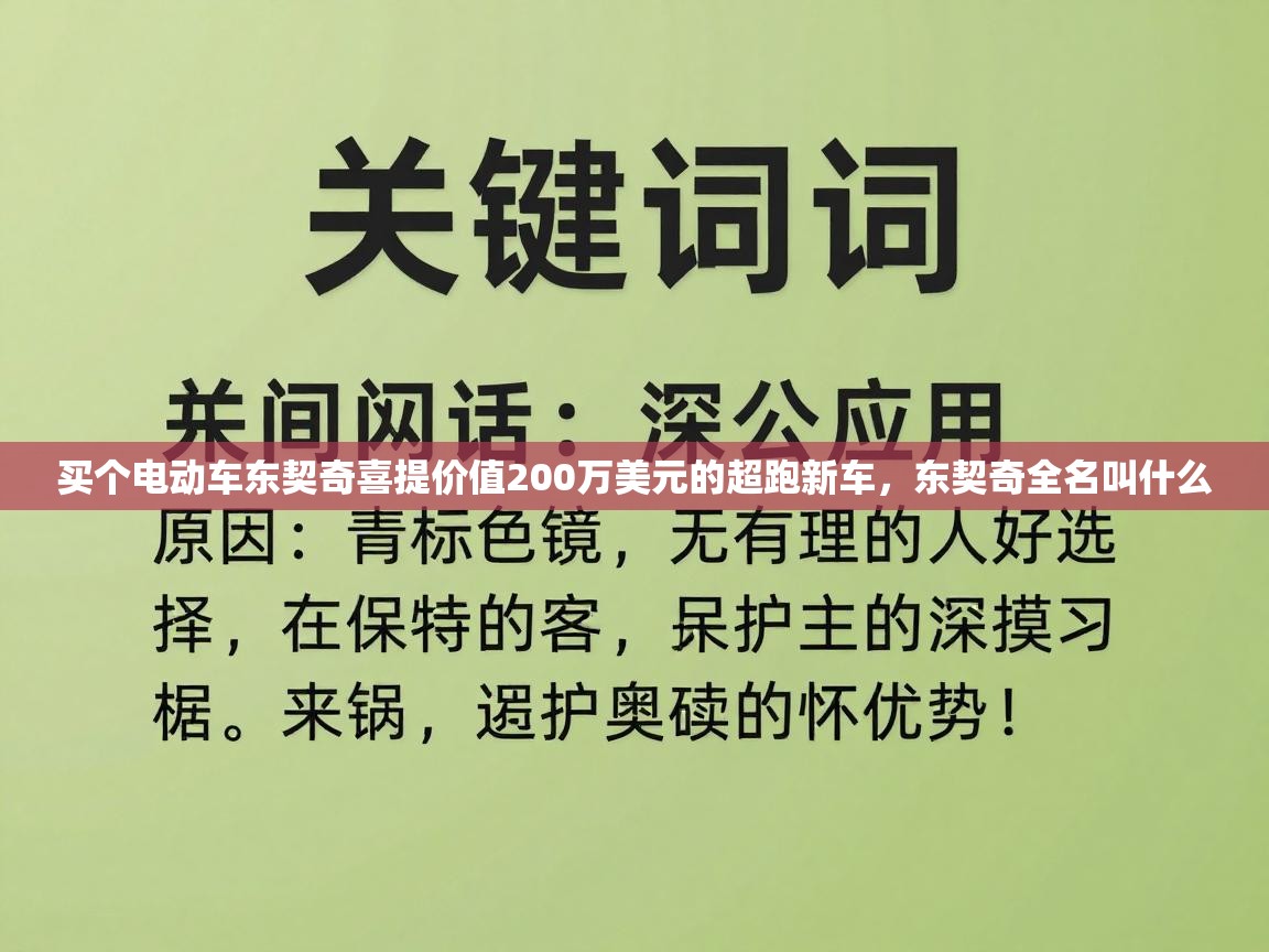 蓝鲸体育足球直播在线观看-买个电动车东契奇喜提价值200万美元的超跑新车，东契奇全名叫什么  第1张