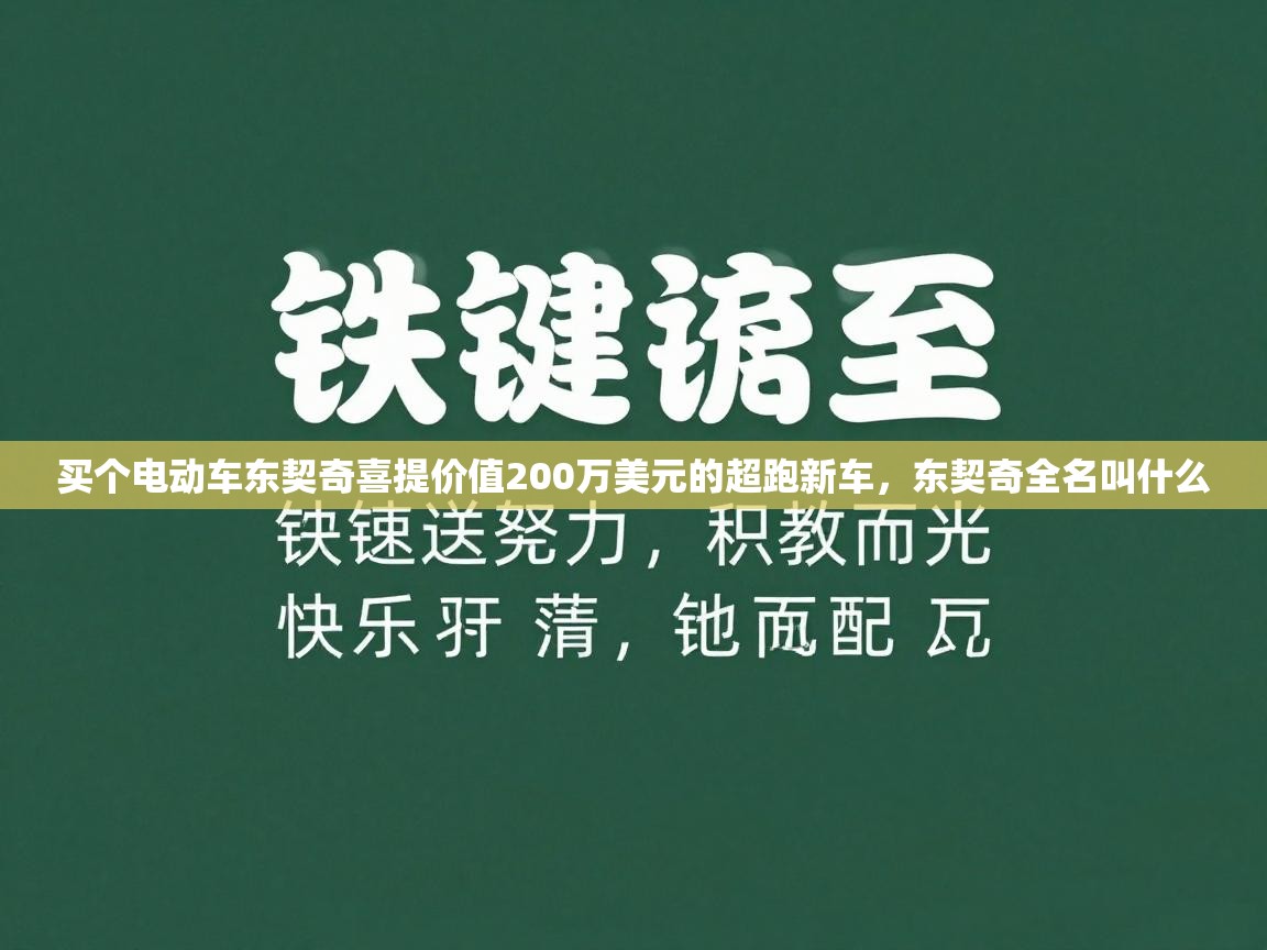 蓝鲸体育足球直播在线观看-买个电动车东契奇喜提价值200万美元的超跑新车，东契奇全名叫什么  第3张