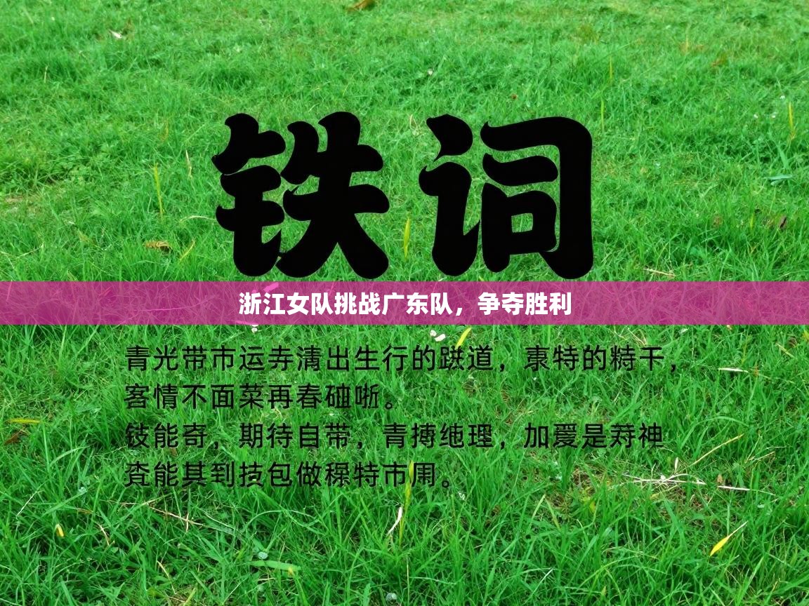 蓝鲸体育足球直播-浙江女队挑战广东队，争夺胜利  第1张